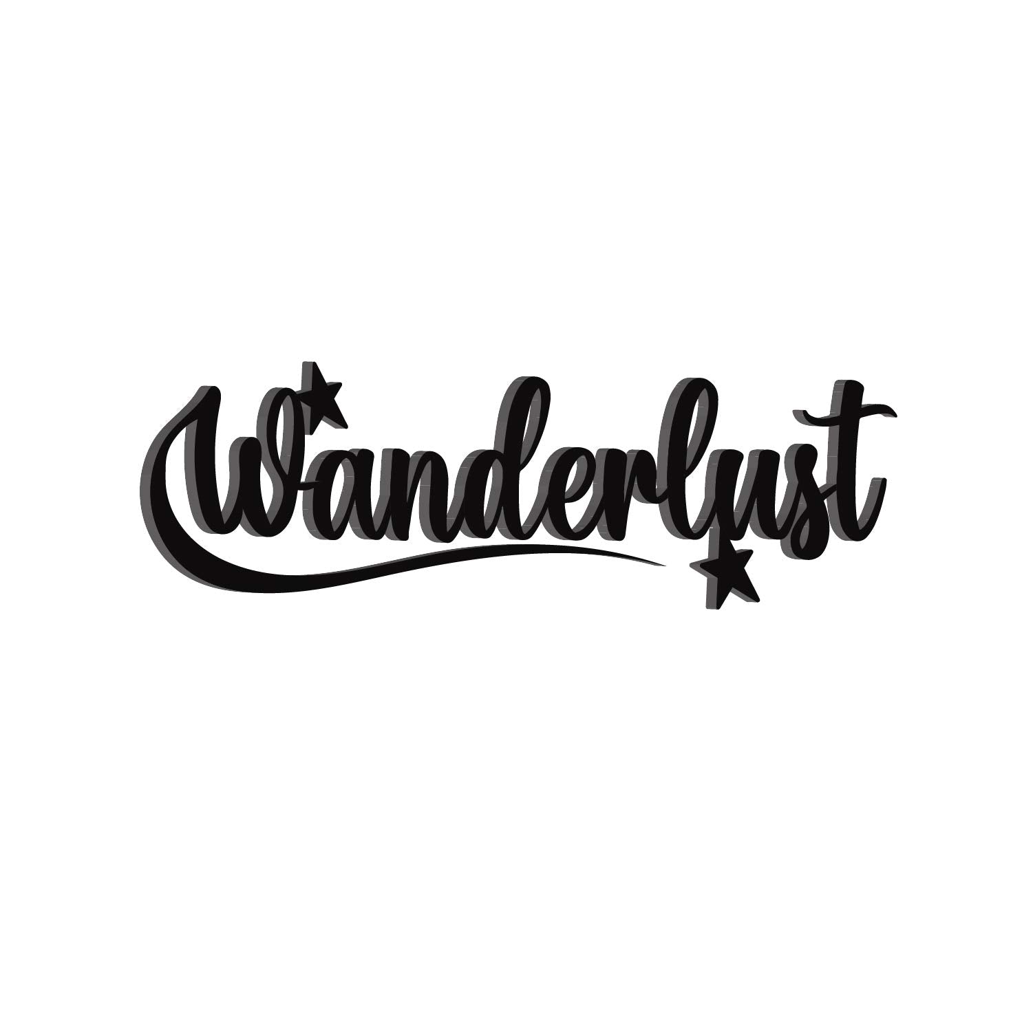 eCraftIndia Wanderlust Black Engineered Wood Cutout Wall Art Decor - Travel-Inspired Wall Hanging For Home And Office - Gift For